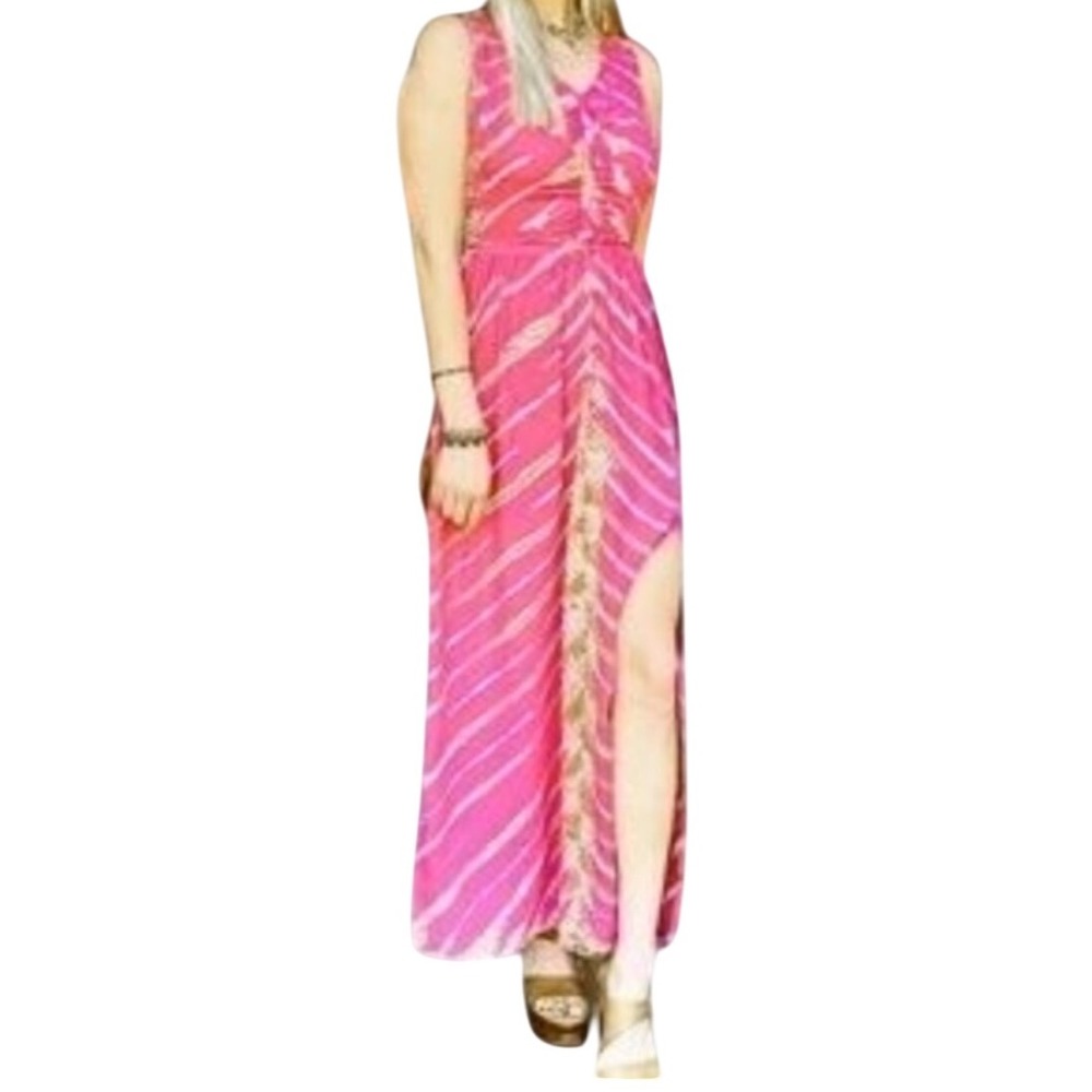 YFB‎ Clothing Pink Tie Dye Sleeveless Maxi Dress Casual Summer XS